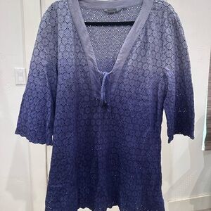Athleta Ombré Eyelet Tunic